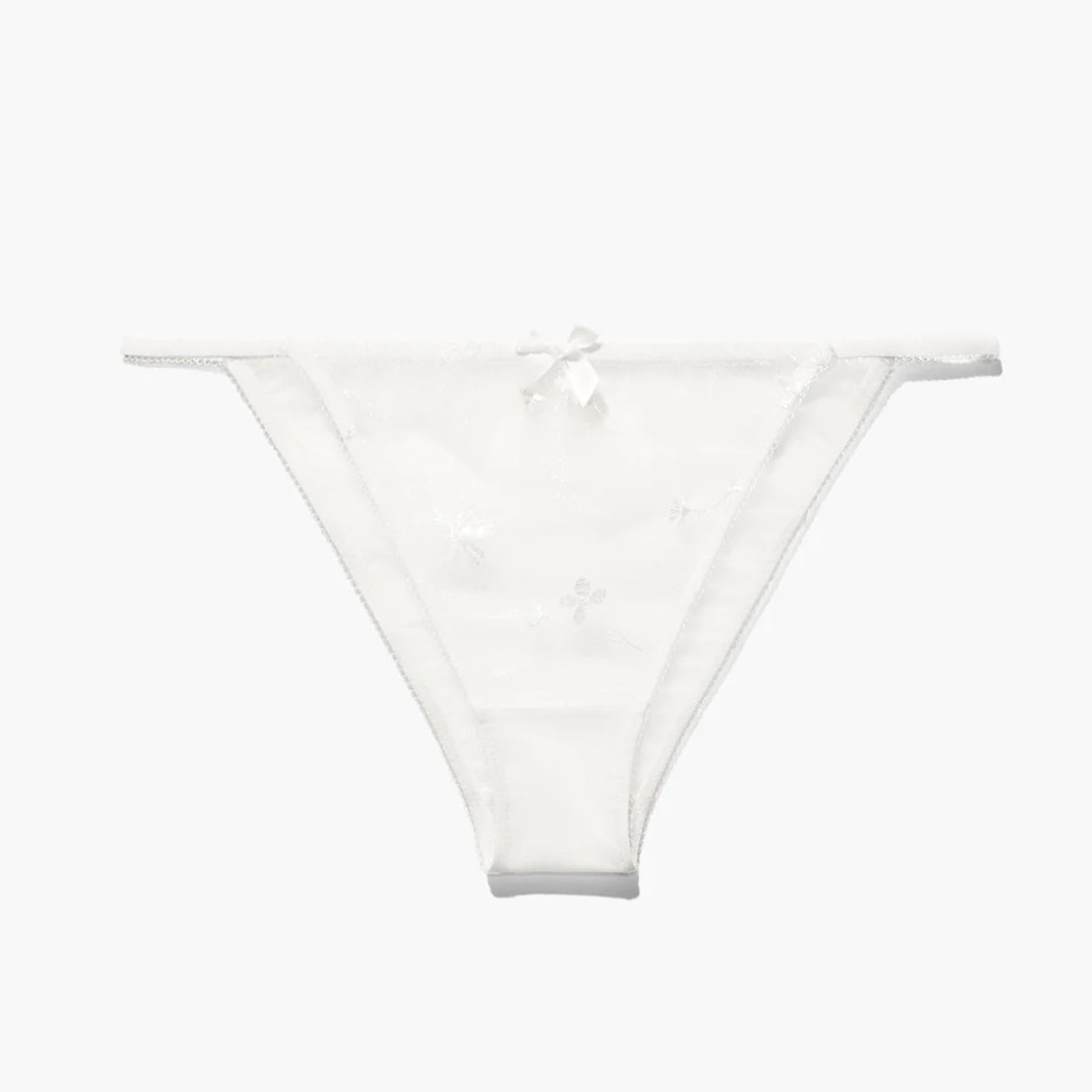 NWT Savage x Fenty white fresh cut floral g string 1X